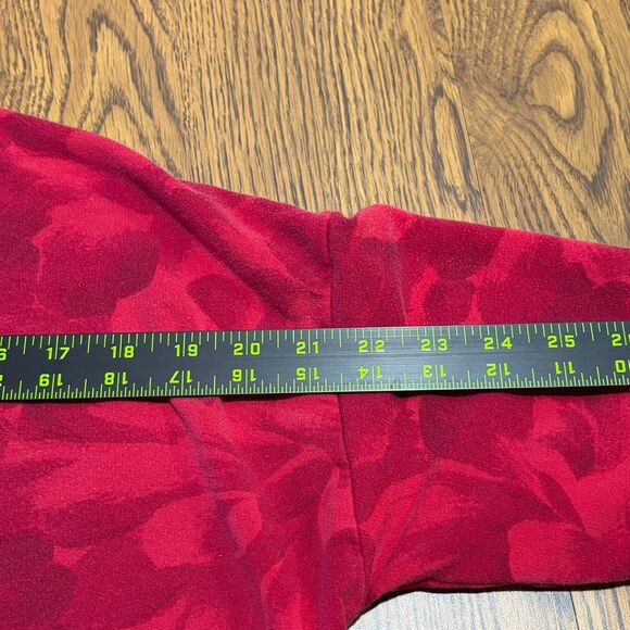 Athleta Balance Pullover Sweatshirt Red Floral Size XS - Picture 4 of 6